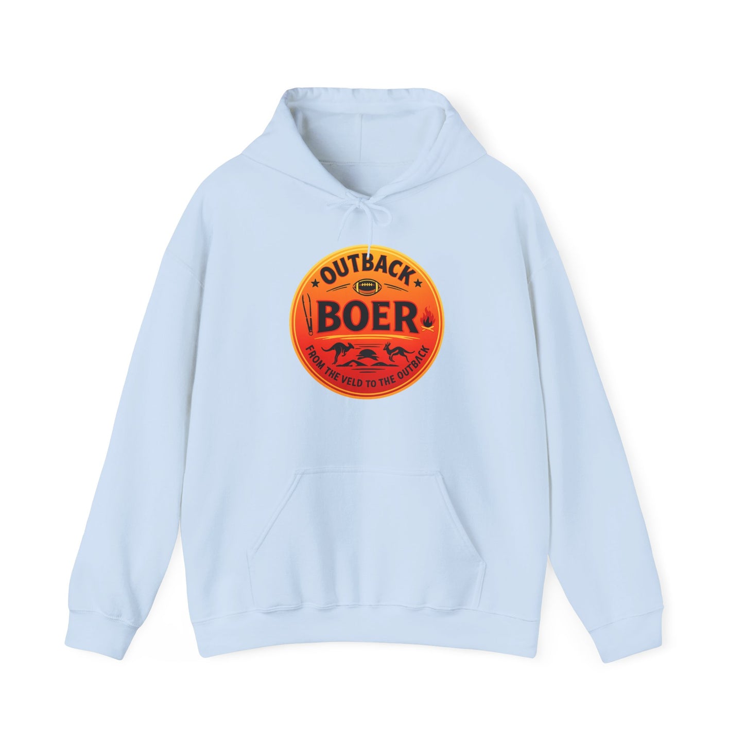 Outback Boer Logo Hoodie – Australian Outback Vintage Badge Sweatshirt