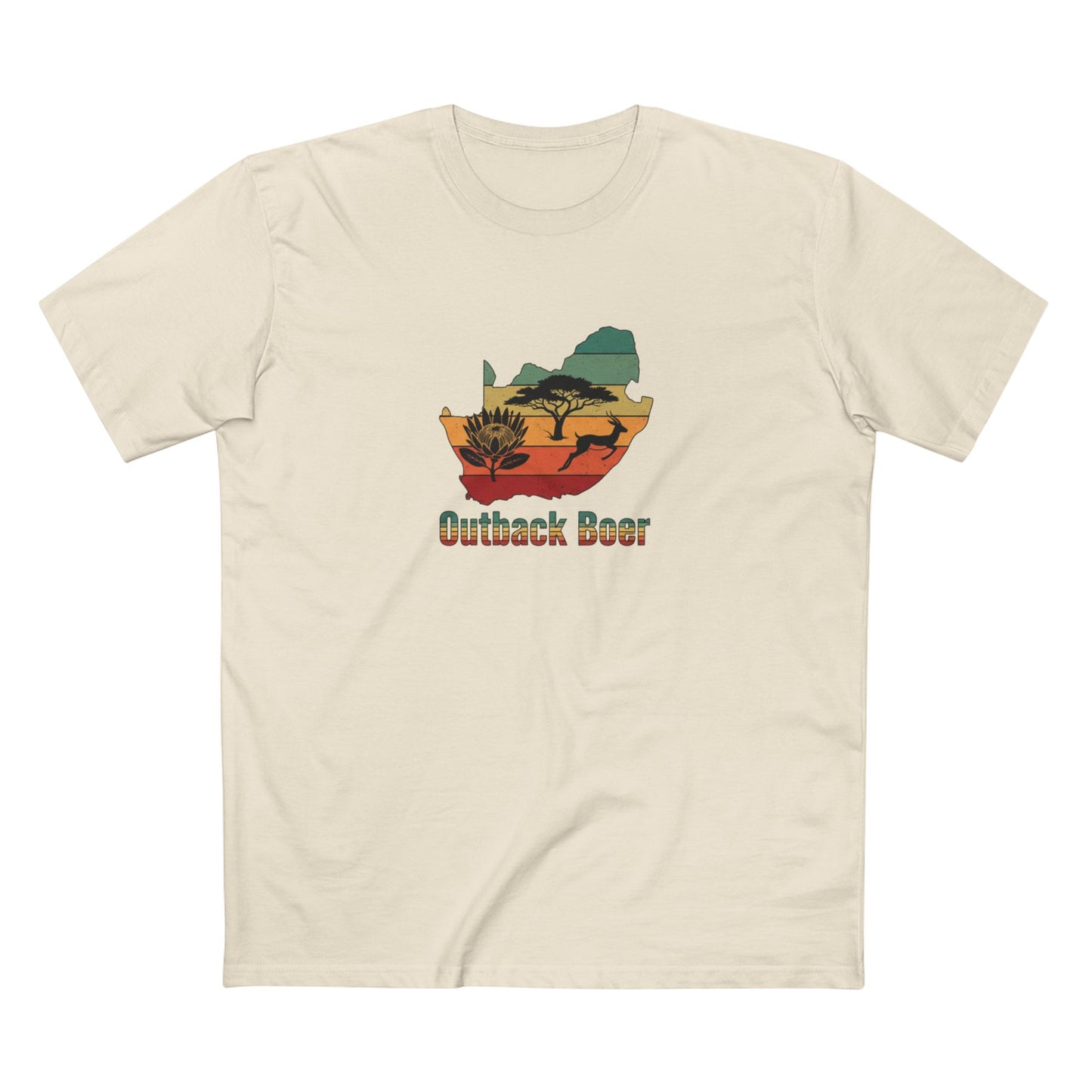 South Africa Silhouette Tee — Sunset Safari Map Graphic