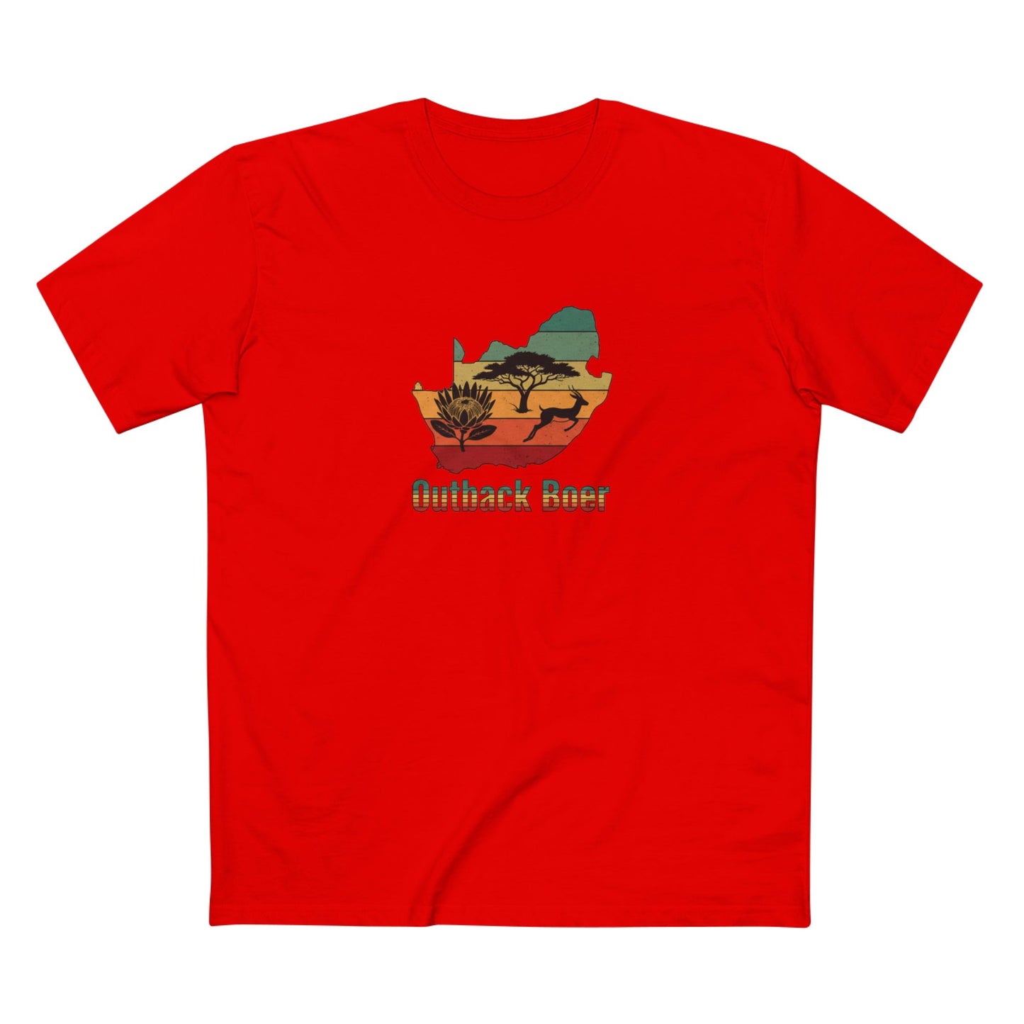 South Africa Silhouette Tee — Sunset Safari Map Graphic