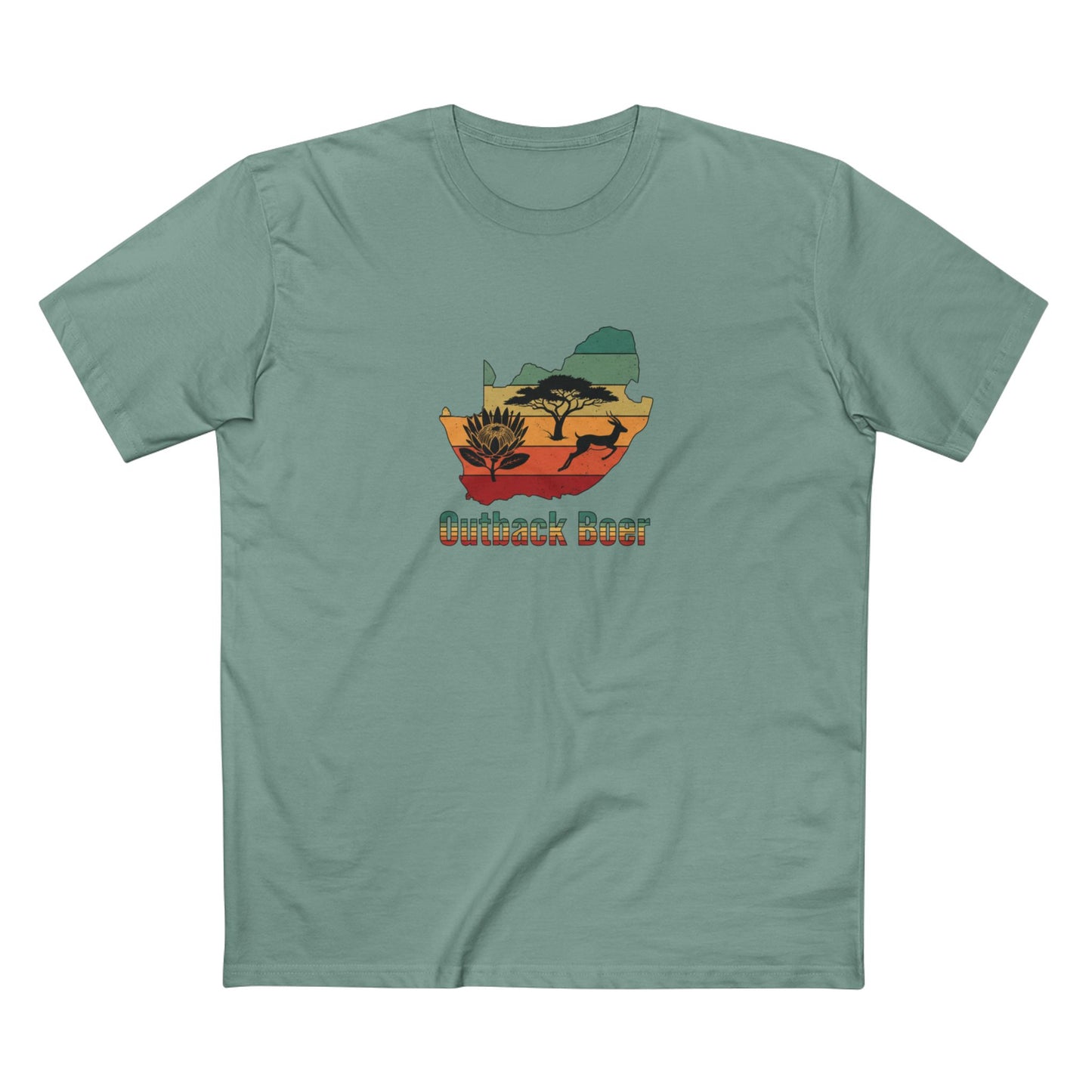 South Africa Silhouette Tee — Sunset Safari Map Graphic