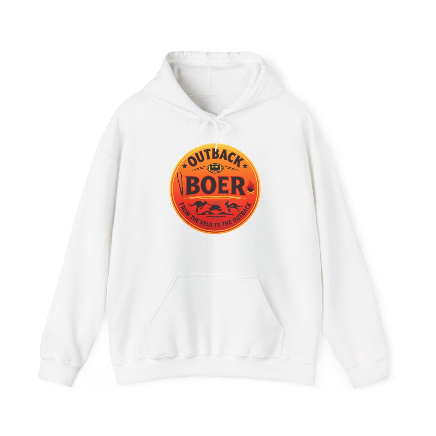 Outback Boer Logo Hoodie – Australian Outback Vintage Badge Sweatshirt