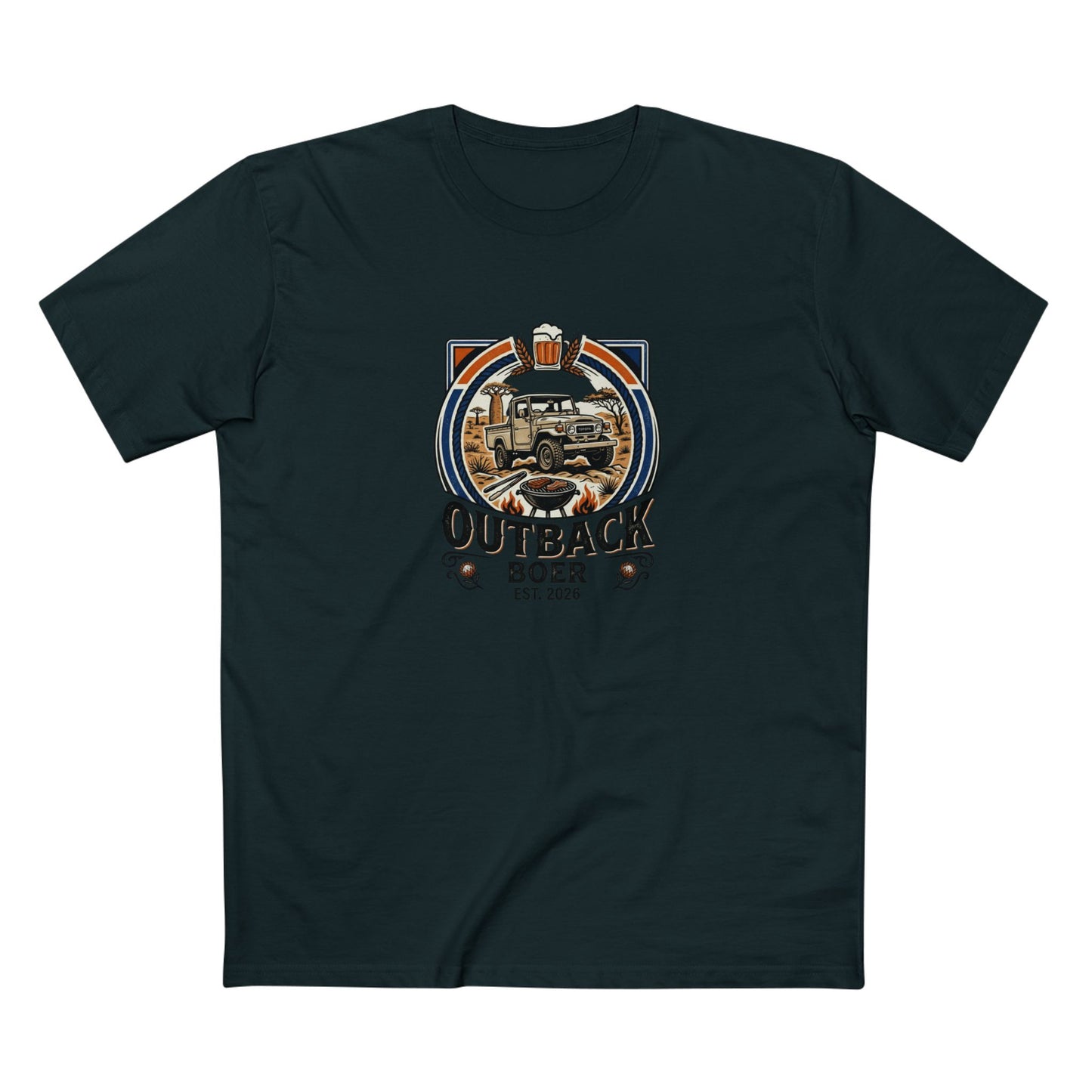 Outback Boer T‑Shirt — Black Writing