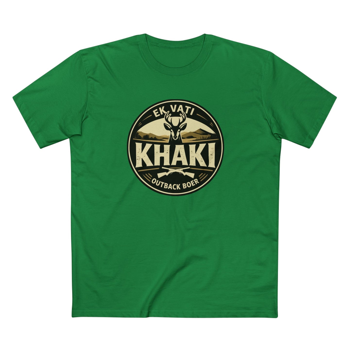 Khaki Outback Tee — EK Vati KHAKI Badge Shirt