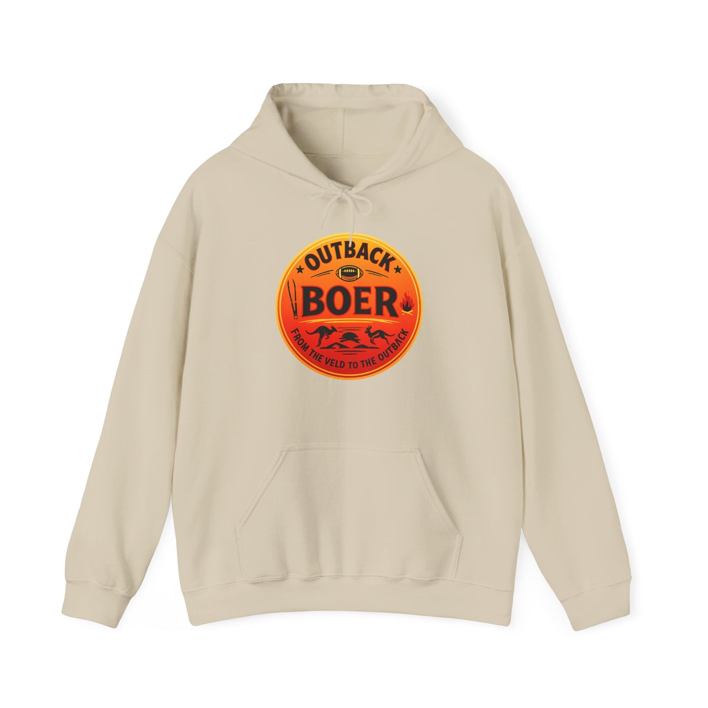 Outback Boer Logo Hoodie – Australian Outback Vintage Badge Sweatshirt