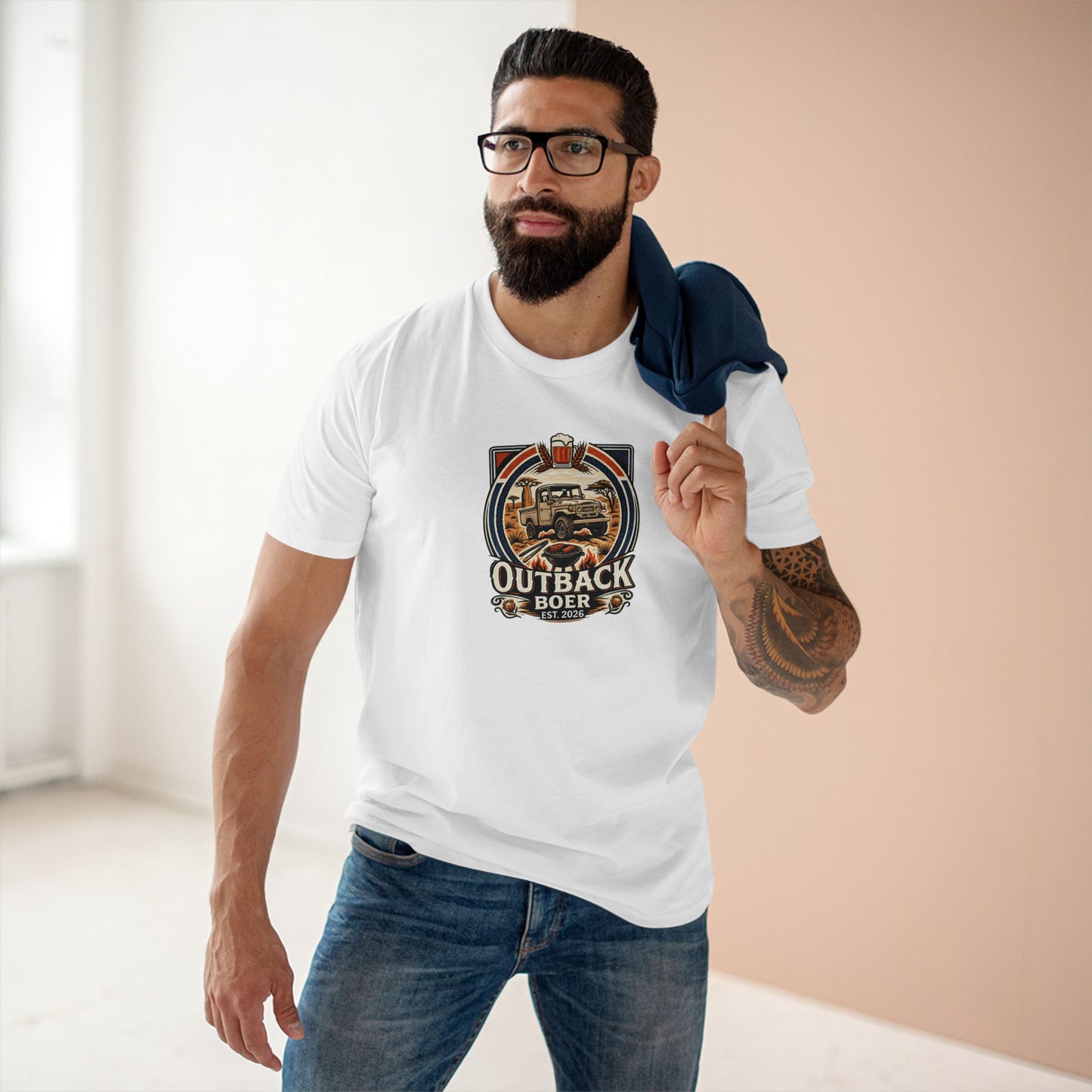 Outback Boer Vintage Truck Tee — White Writing