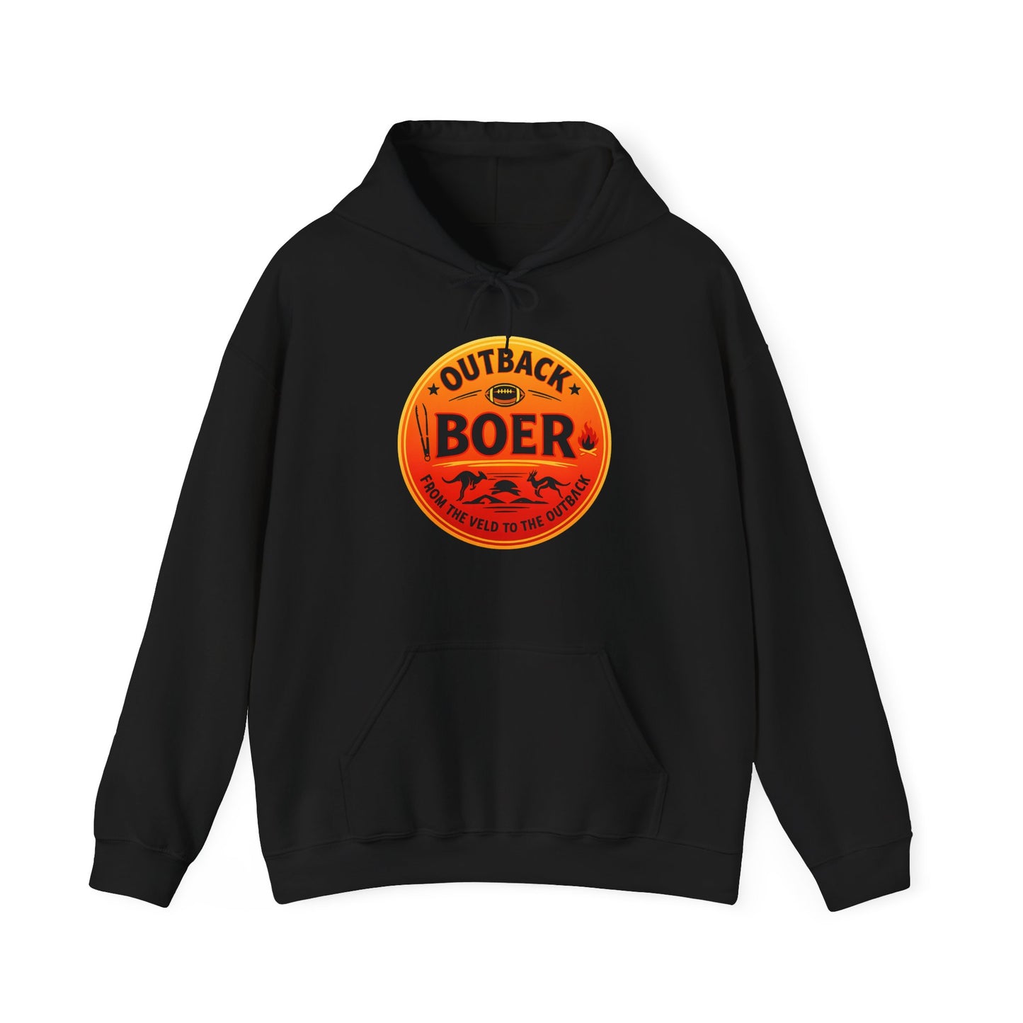 Outback Boer Logo Hoodie – Australian Outback Vintage Badge Sweatshirt