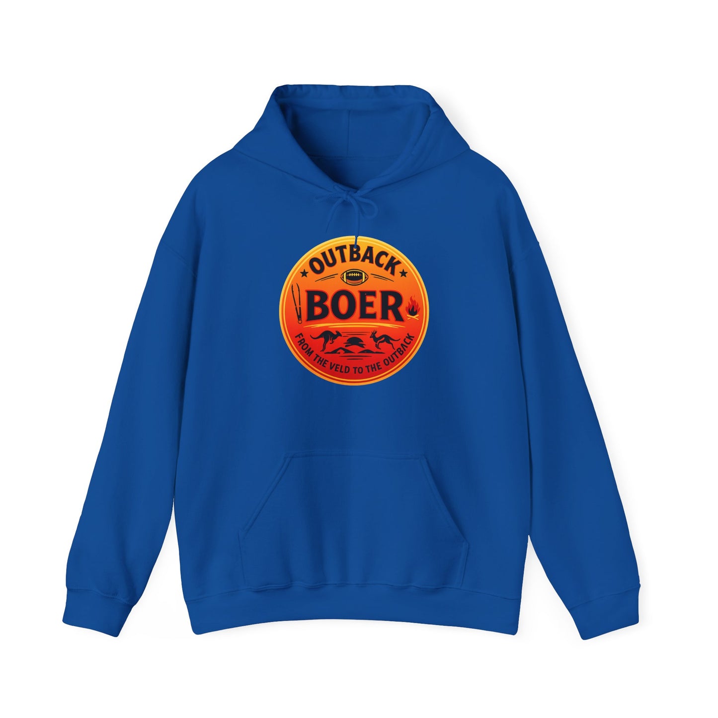 Outback Boer Logo Hoodie – Australian Outback Vintage Badge Sweatshirt