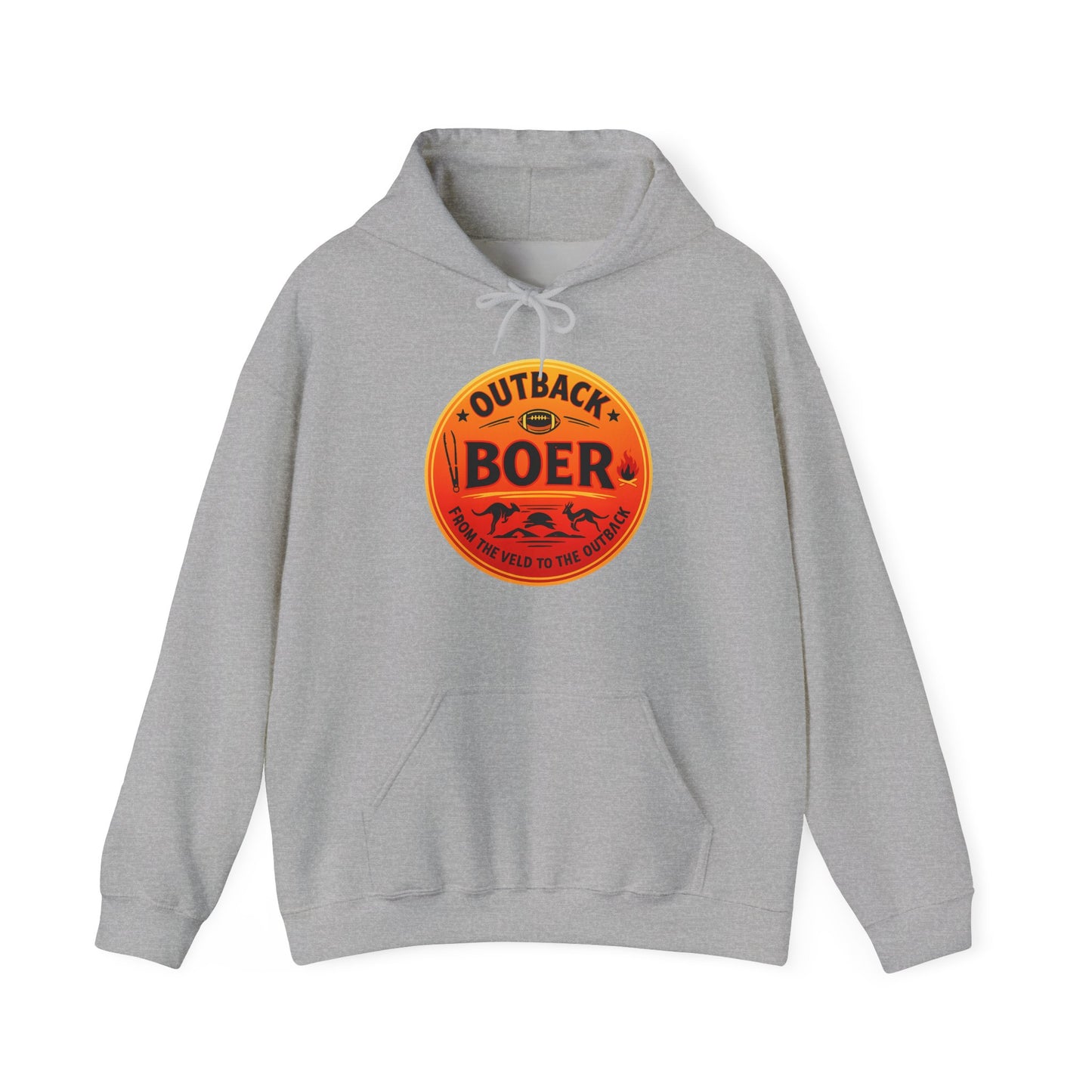 Outback Boer Logo Hoodie – Australian Outback Vintage Badge Sweatshirt