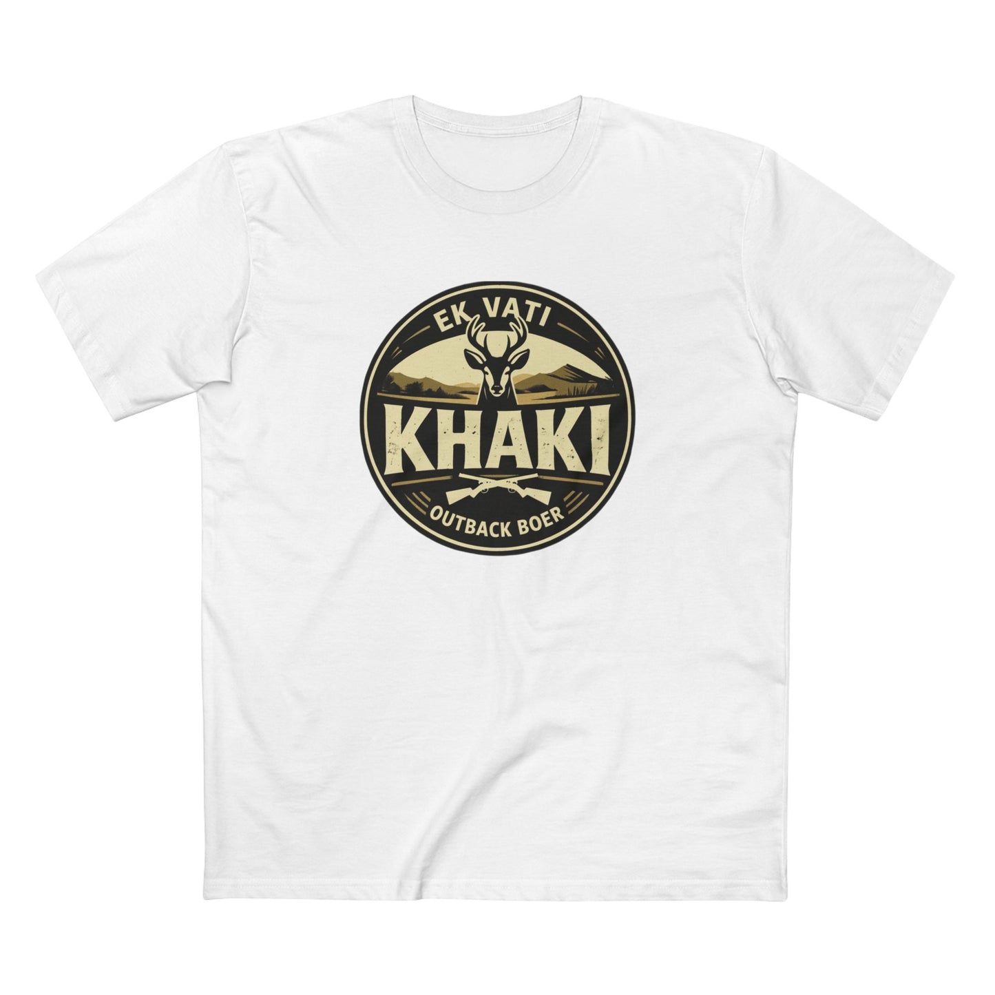 Khaki Outback Tee — EK Vati KHAKI Badge Shirt