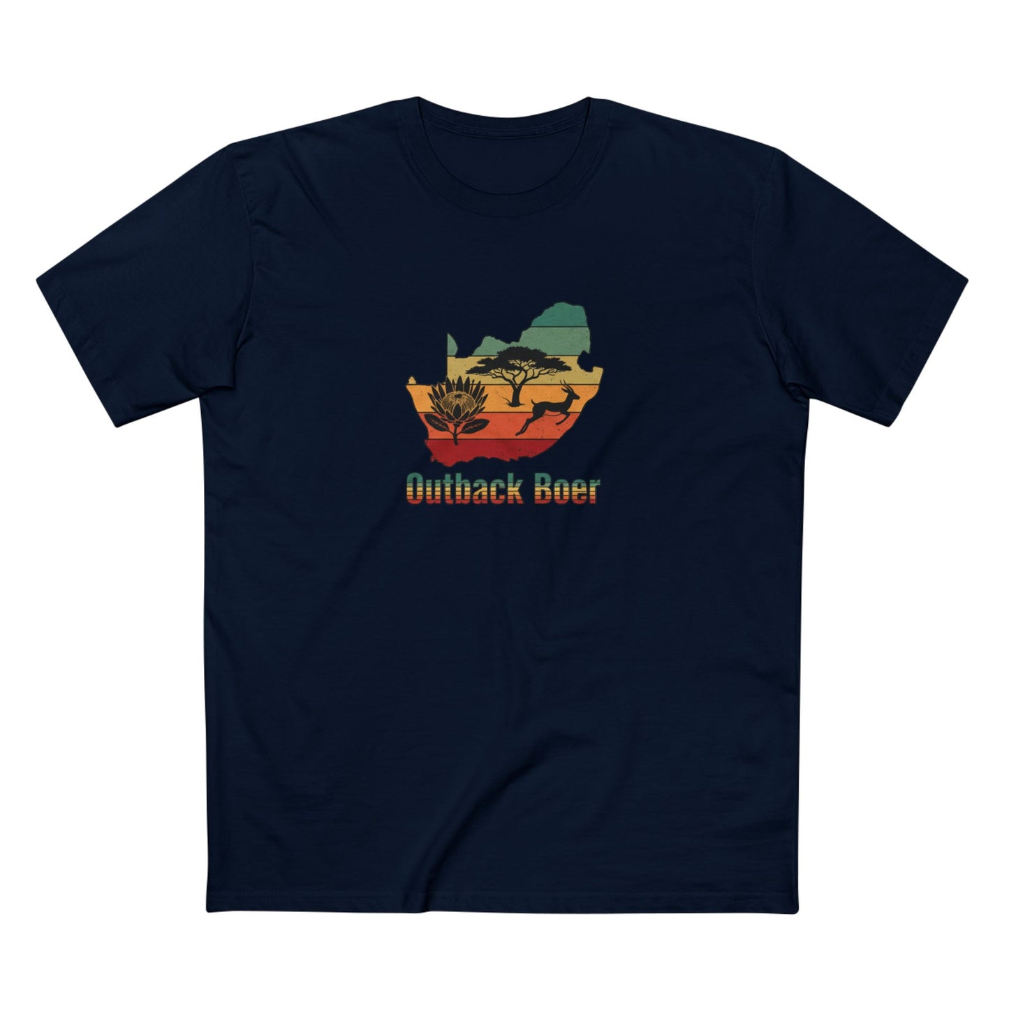 South Africa Silhouette Tee — Sunset Safari Map Graphic