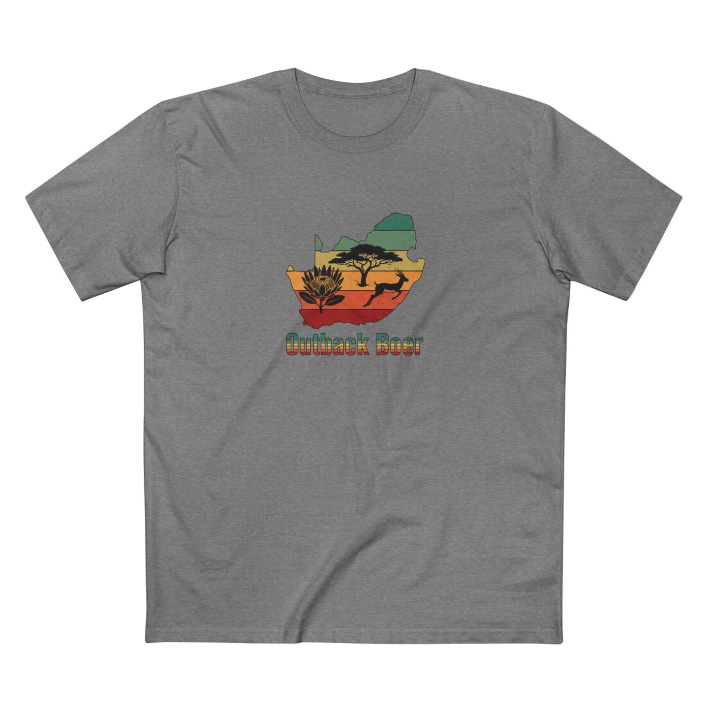 South Africa Silhouette Tee — Sunset Safari Map Graphic