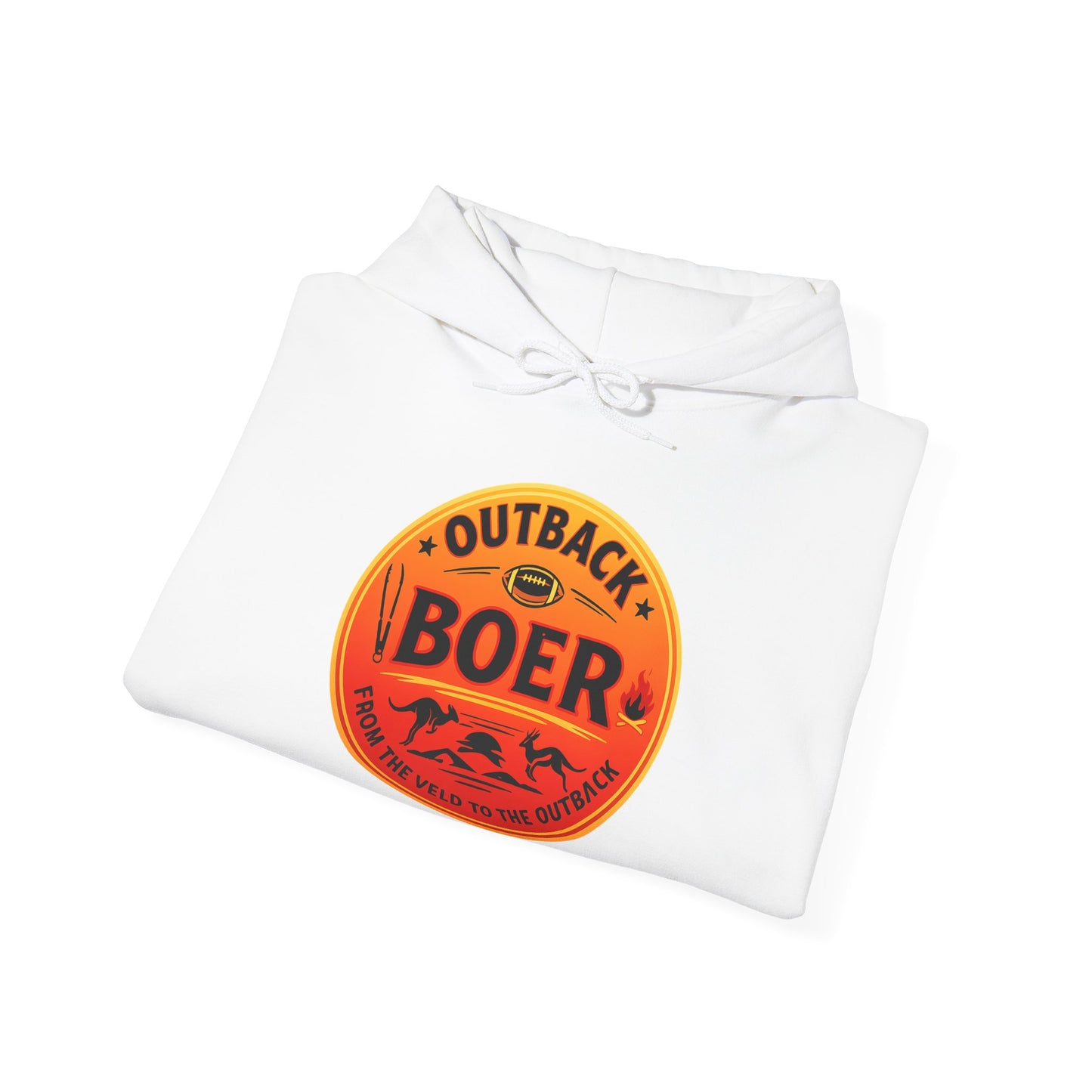 Outback Boer Logo Hoodie – Australian Outback Vintage Badge Sweatshirt
