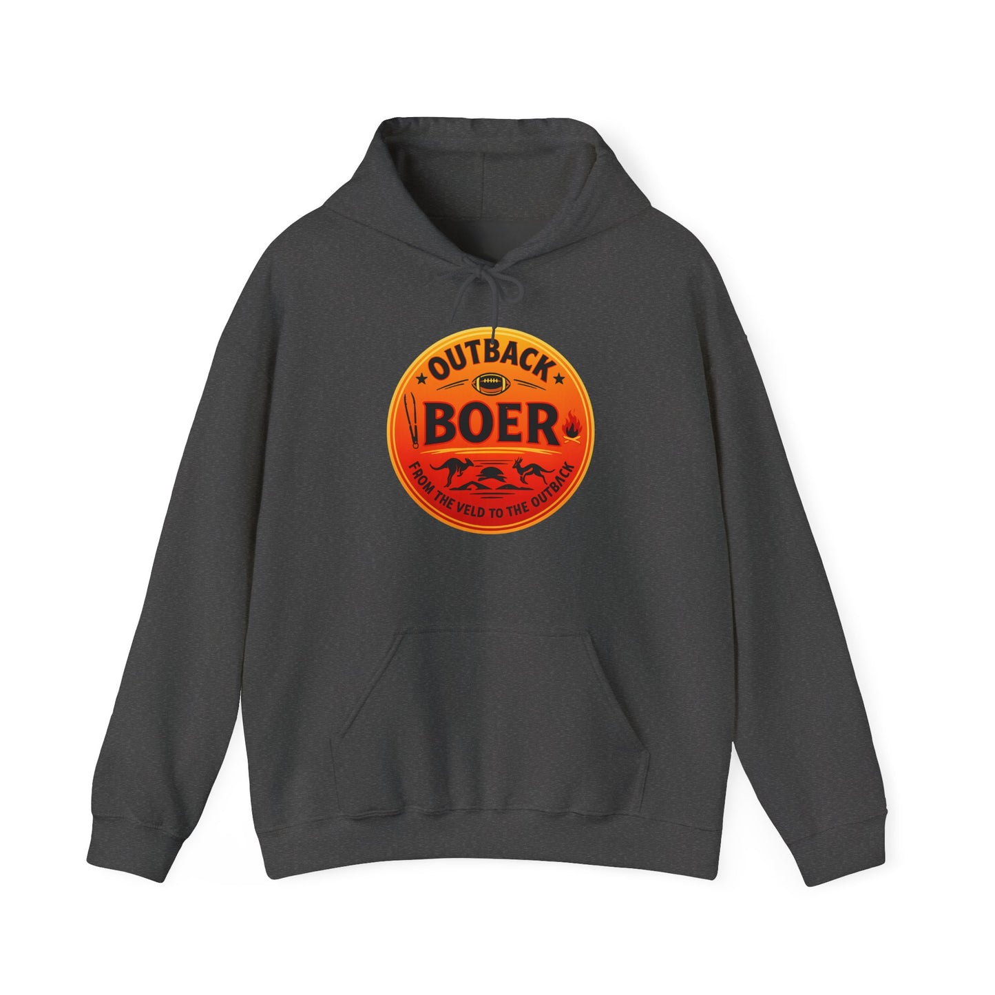 Outback Boer Logo Hoodie – Australian Outback Vintage Badge Sweatshirt