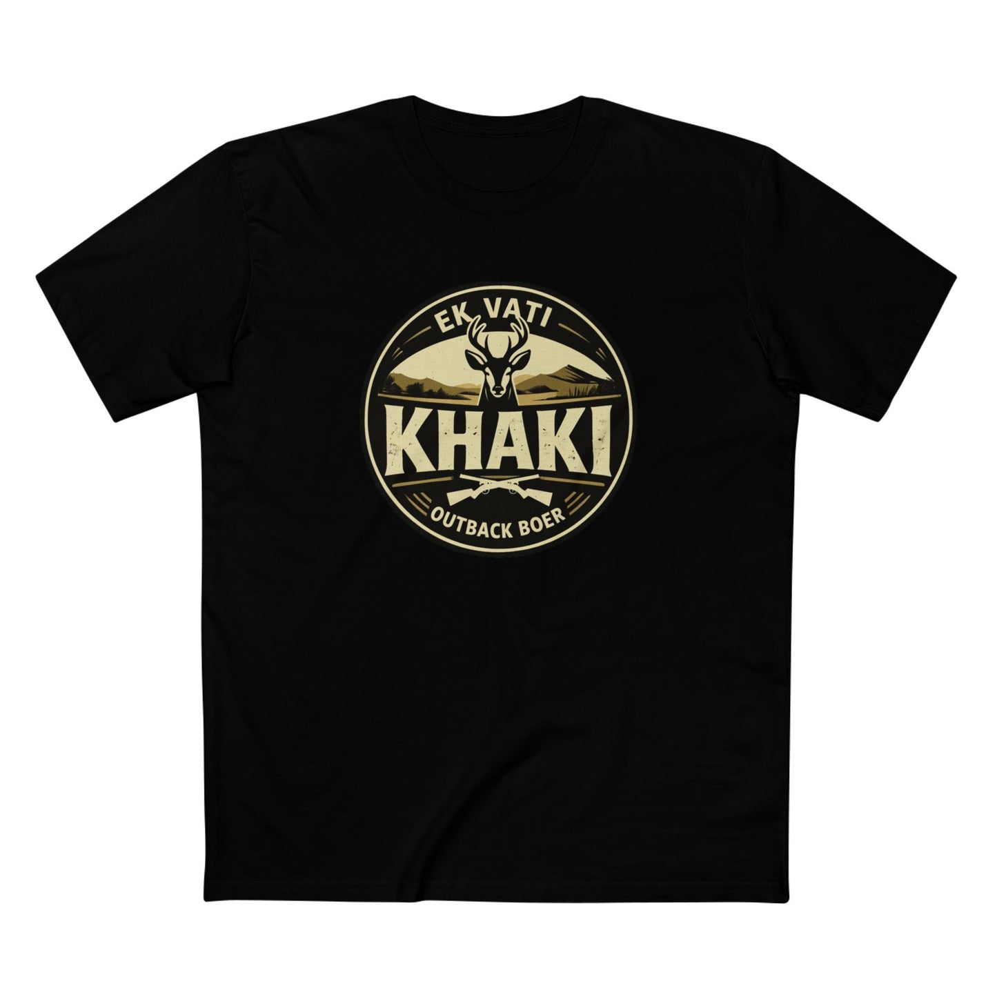 Khaki Outback Tee — EK Vati KHAKI Badge Shirt