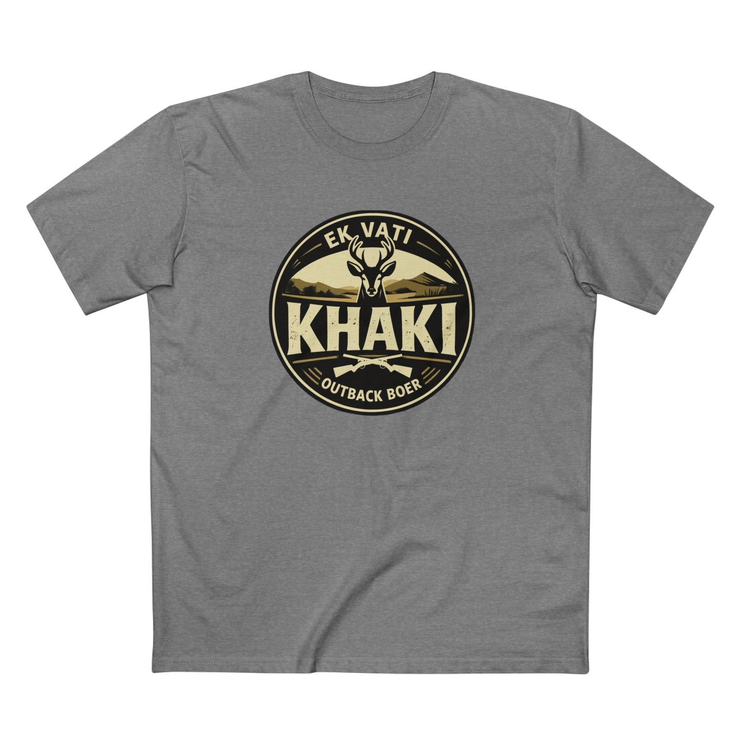 Khaki Outback Tee — EK Vati KHAKI Badge Shirt