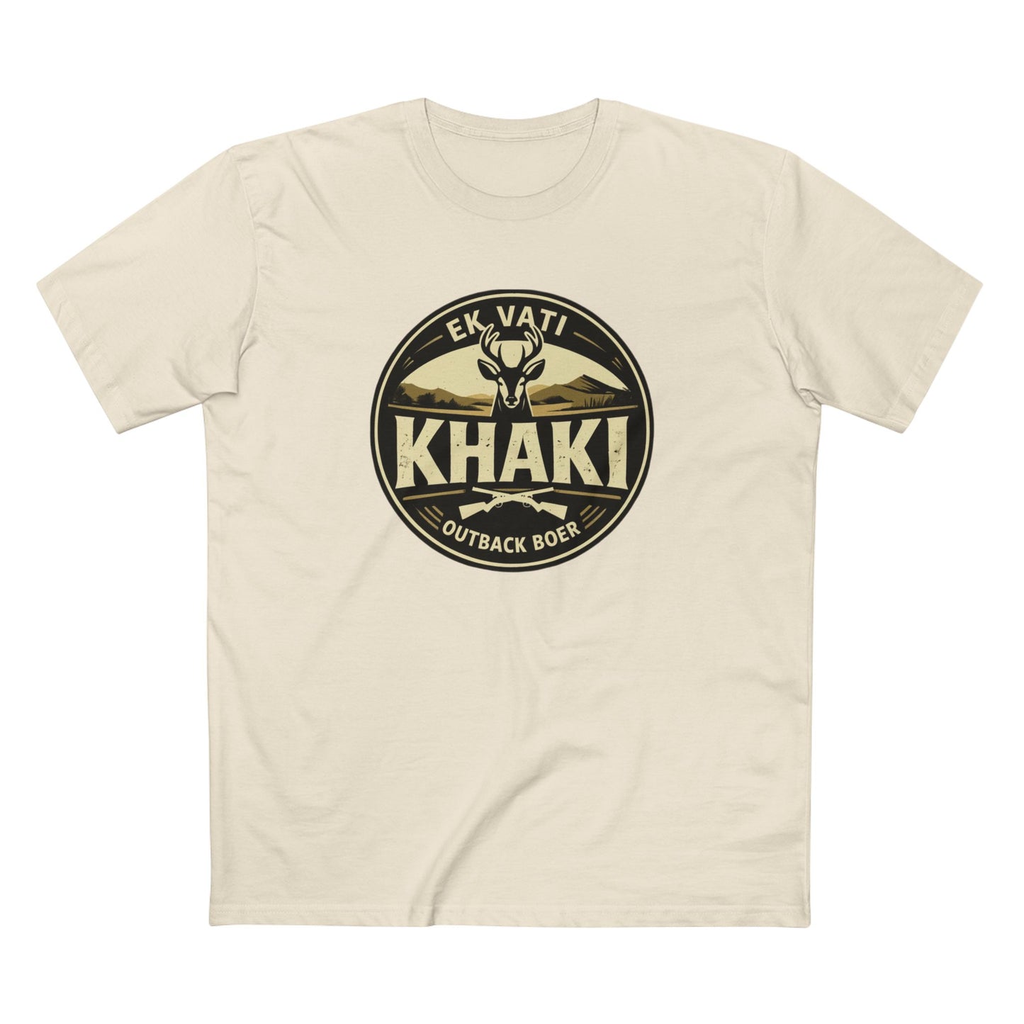 Khaki Outback Tee — EK Vati KHAKI Badge Shirt
