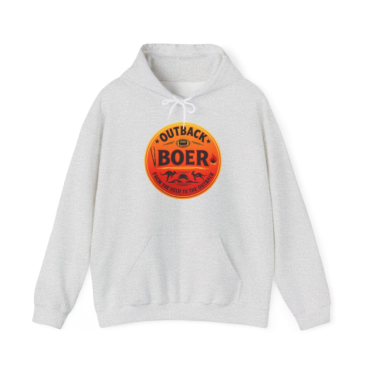Outback Boer Logo Hoodie – Australian Outback Vintage Badge Sweatshirt