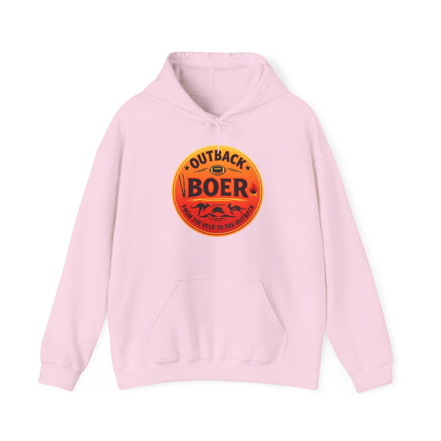 Outback Boer Logo Hoodie – Australian Outback Vintage Badge Sweatshirt