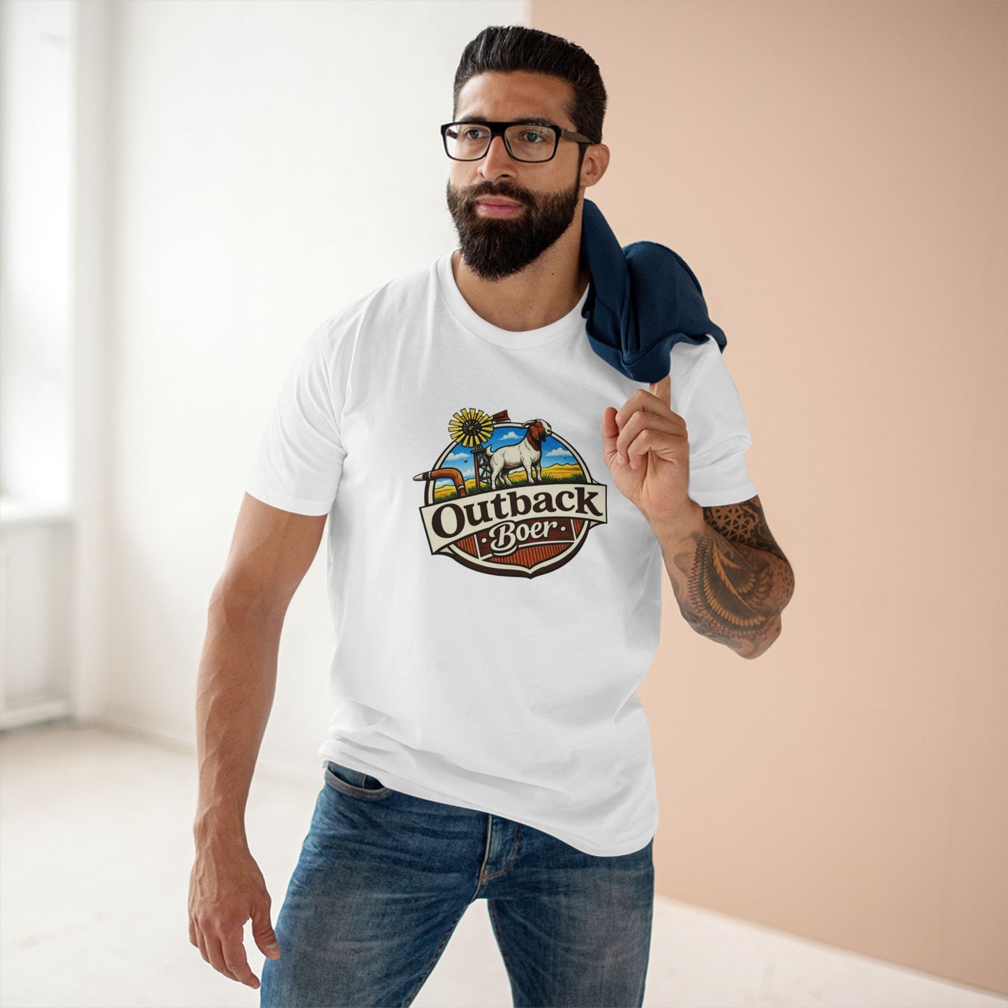Outback Boer T-Shirt — Rustic Goat Farm Logo Tee