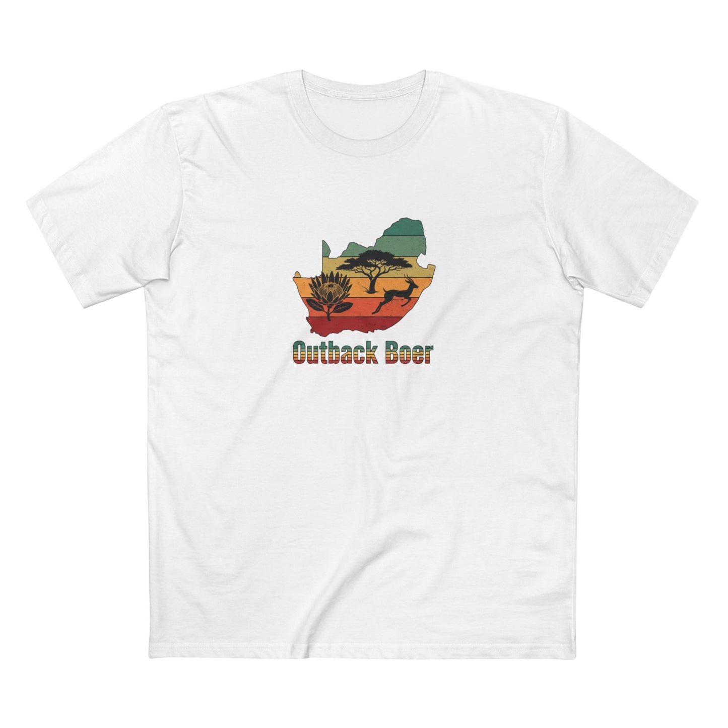 South Africa Silhouette Tee — Sunset Safari Map Graphic