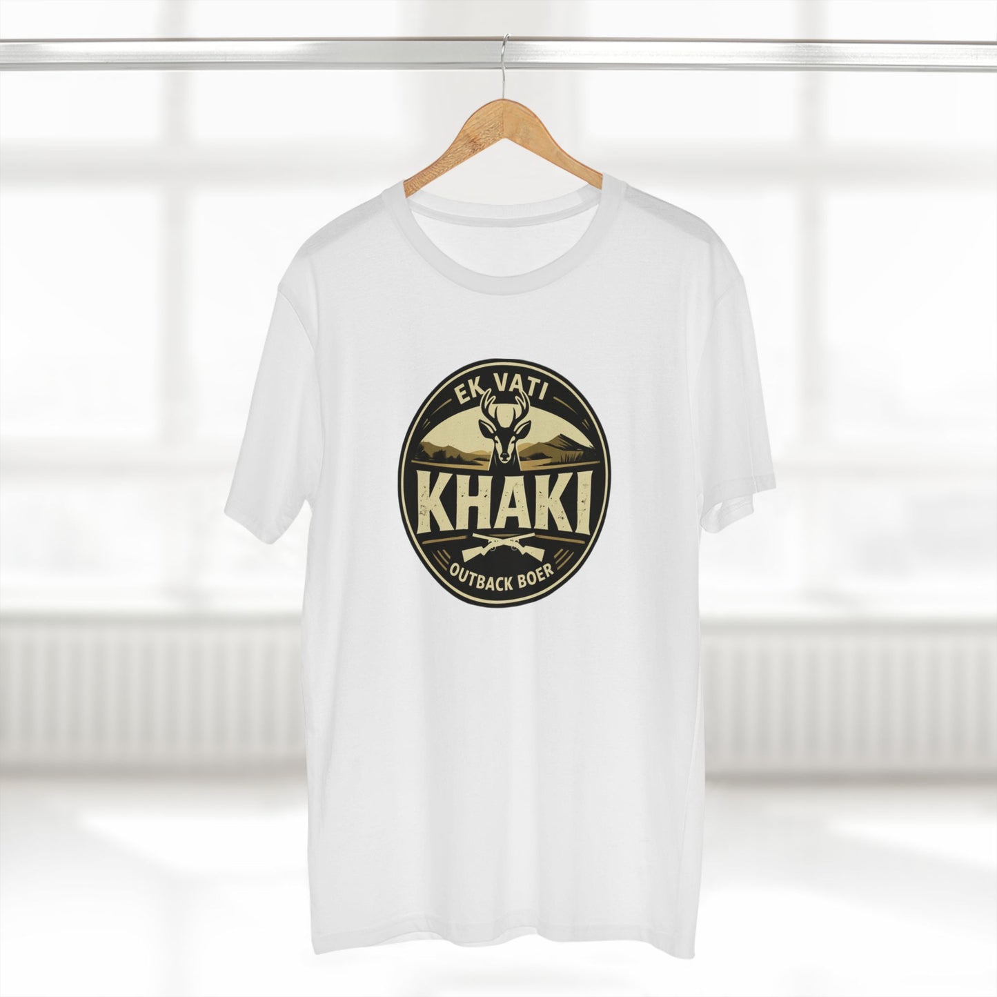 Khaki Outback Tee — EK Vati KHAKI Badge Shirt