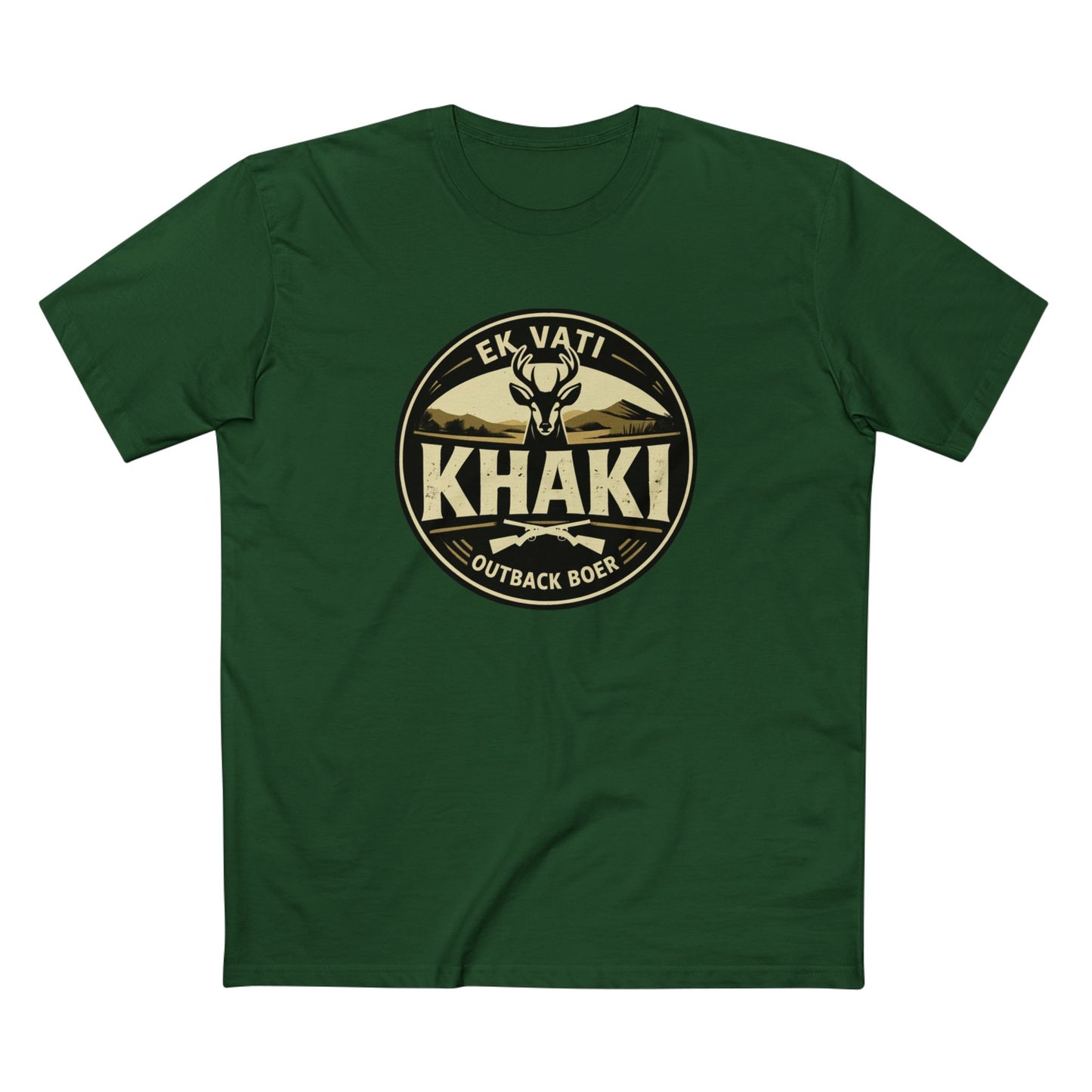Khaki Outback Tee — EK Vati KHAKI Badge Shirt