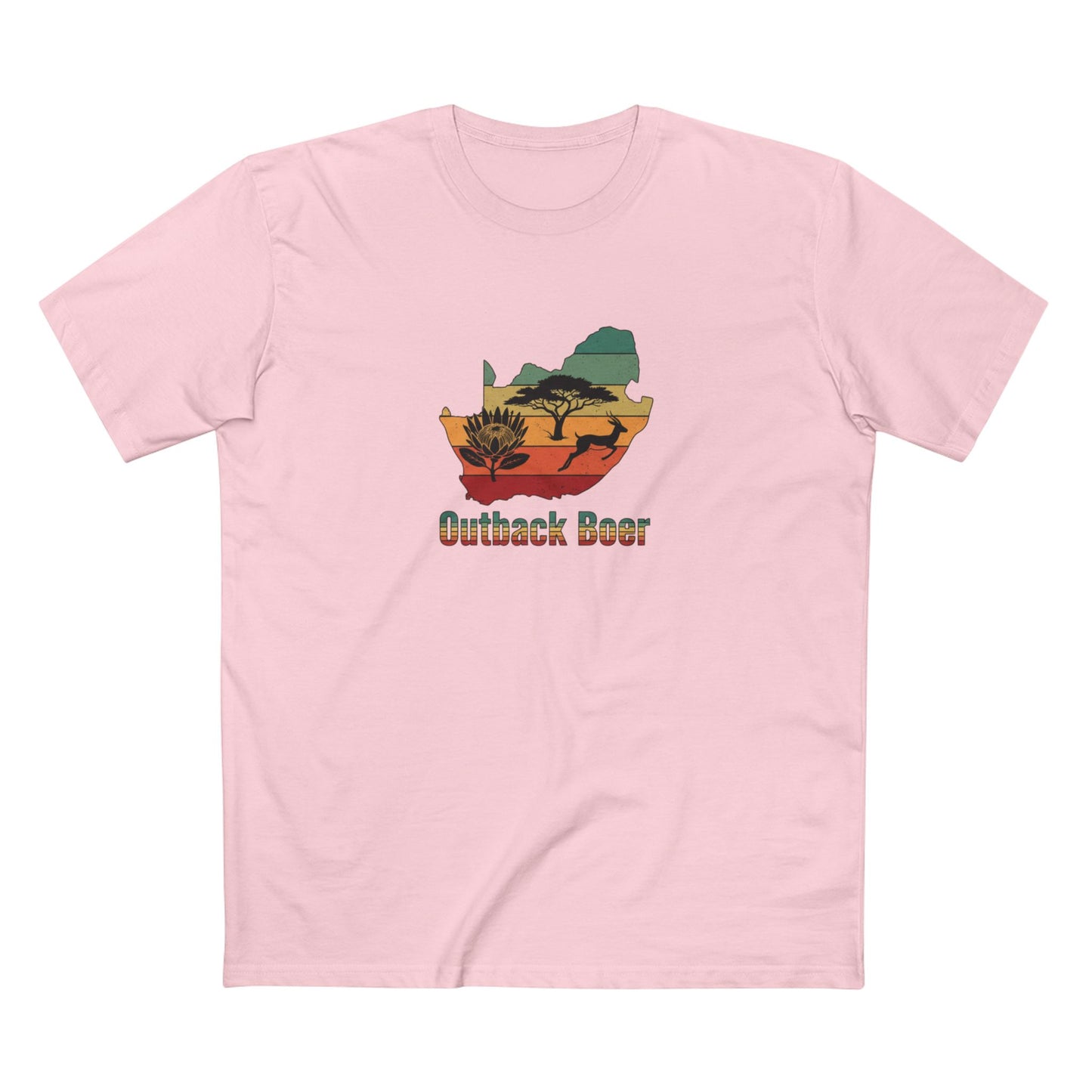 South Africa Silhouette Tee — Sunset Safari Map Graphic