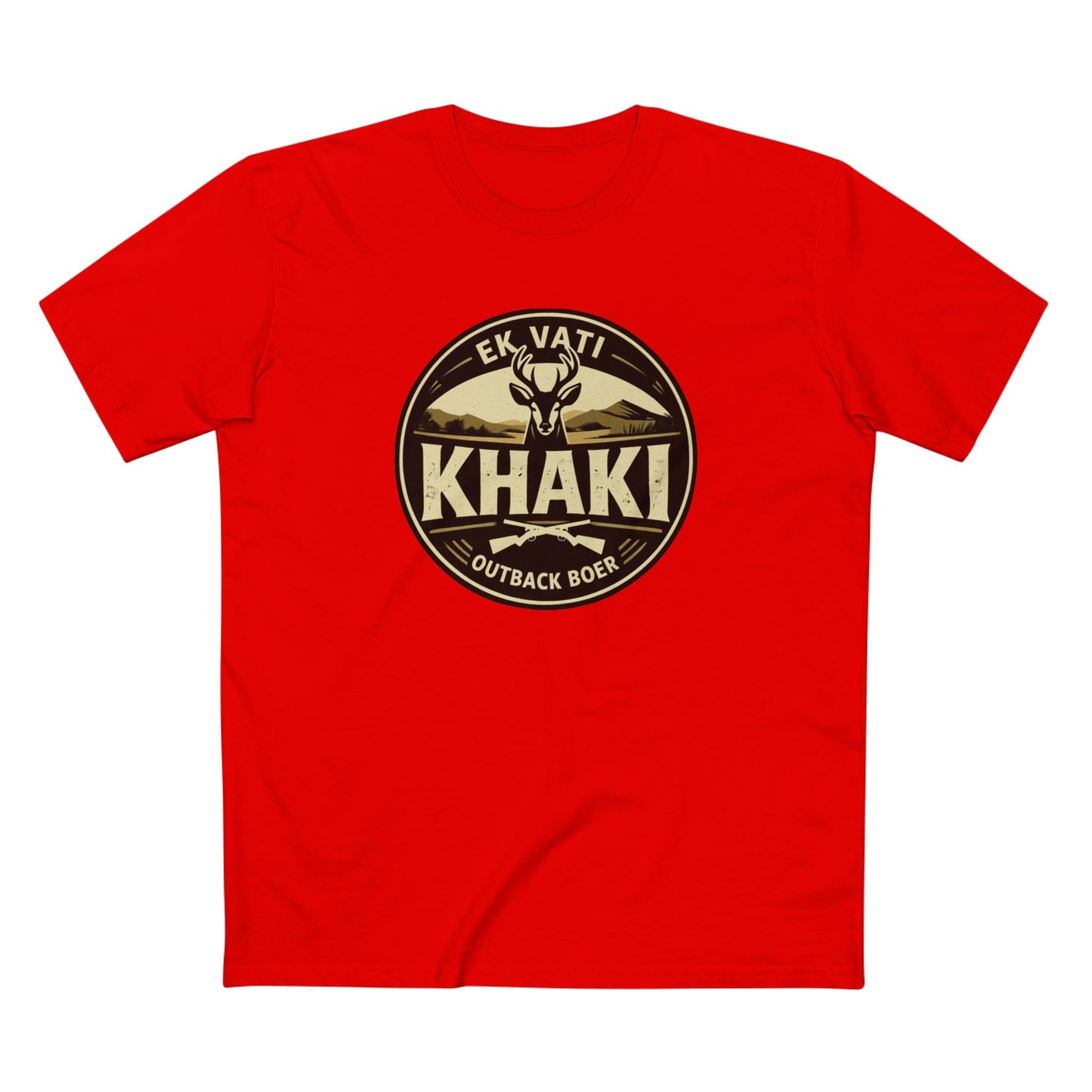 Khaki Outback Tee — EK Vati KHAKI Badge Shirt