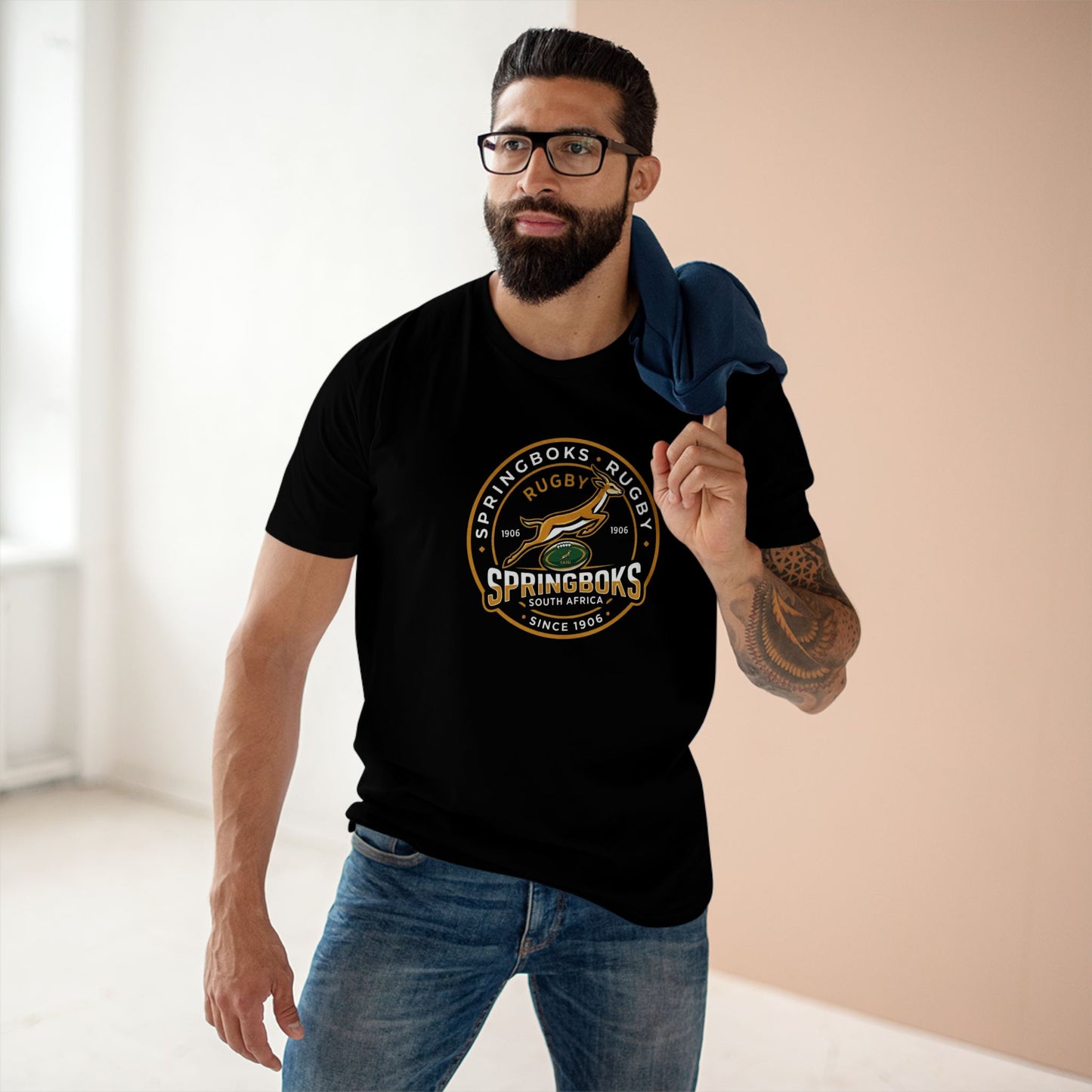 Springboks Rugby Crest T-Shirt — South Africa Heritage Tee