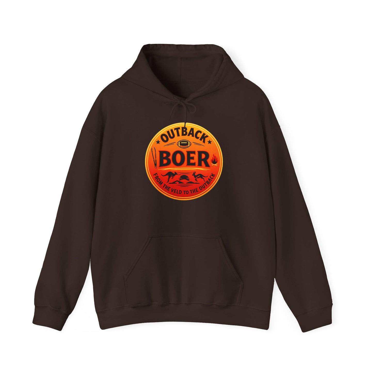 Outback Boer Logo Hoodie – Australian Outback Vintage Badge Sweatshirt
