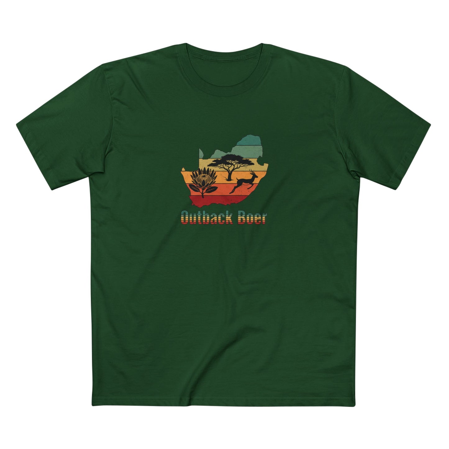 South Africa Silhouette Tee — Sunset Safari Map Graphic