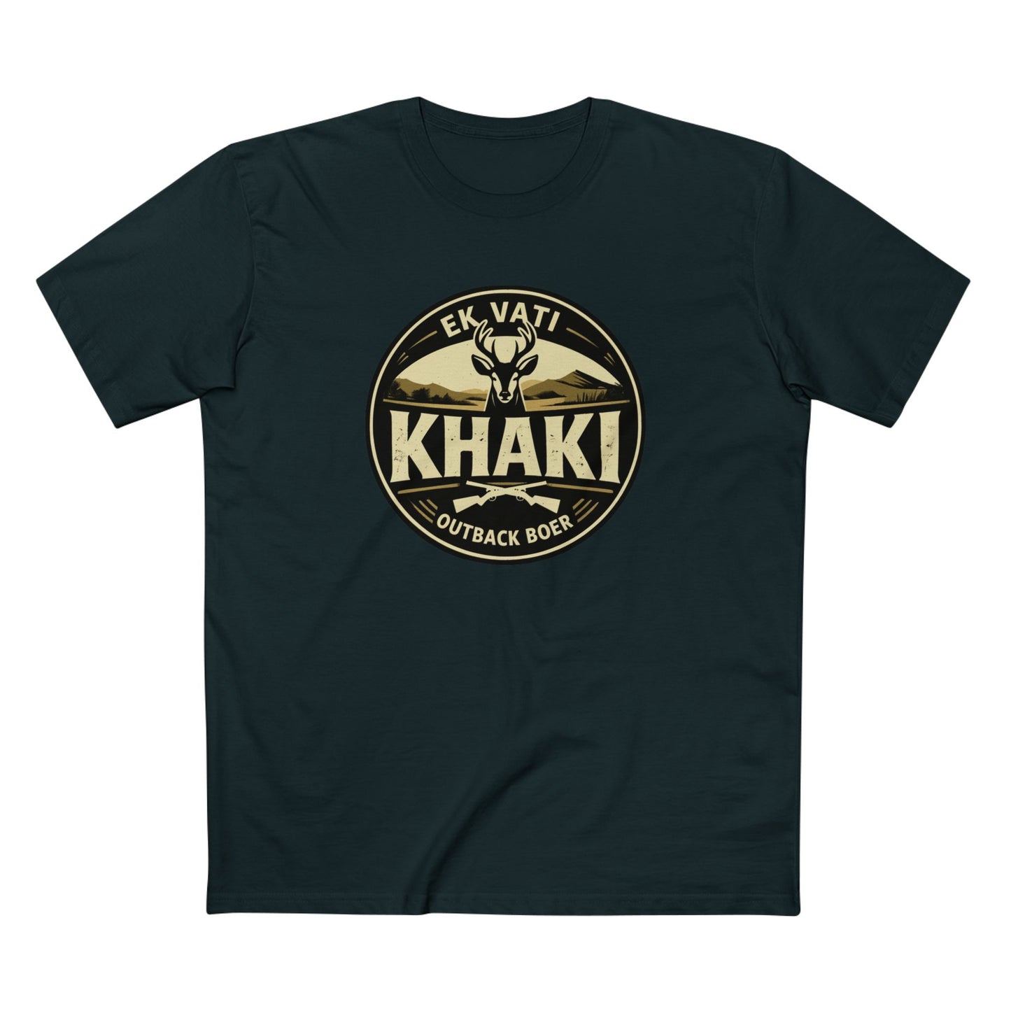 Khaki Outback Tee — EK Vati KHAKI Badge Shirt