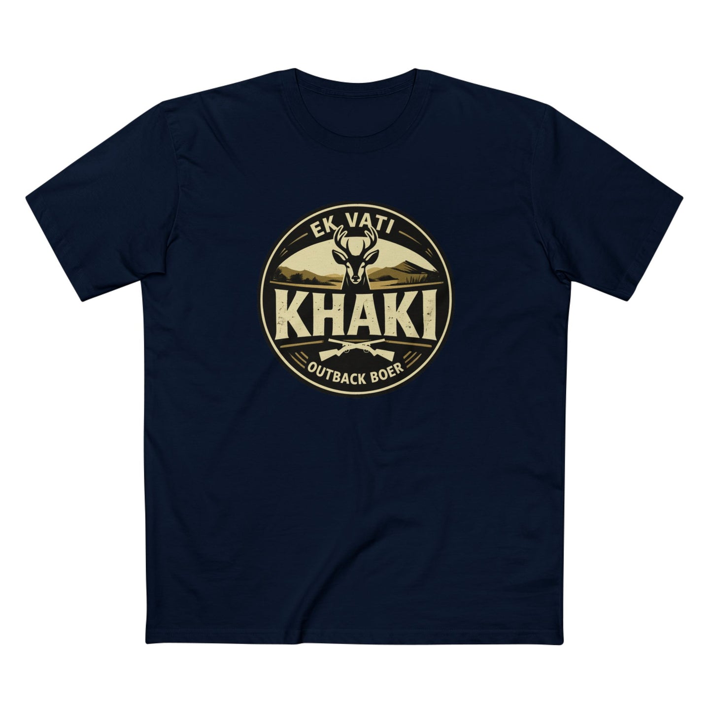 Khaki Outback Tee — EK Vati KHAKI Badge Shirt