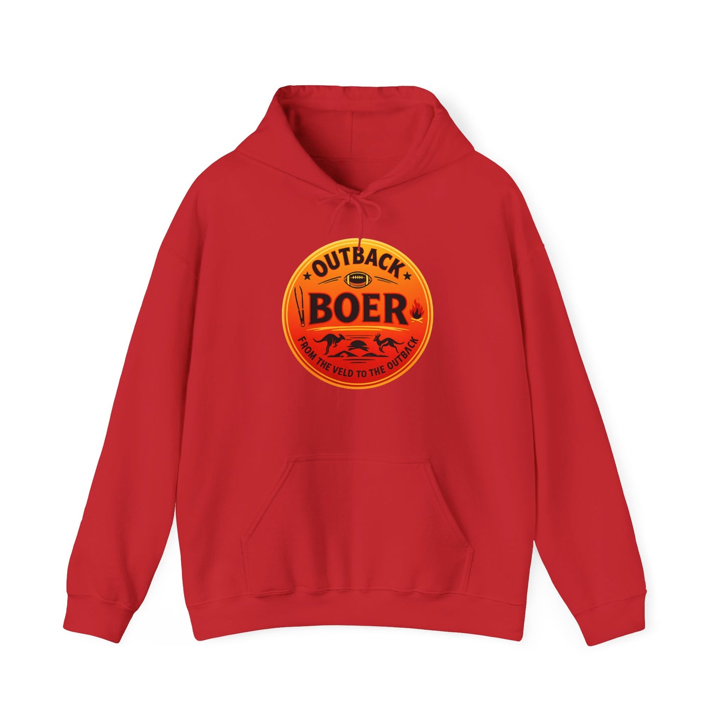 Outback Boer Logo Hoodie – Australian Outback Vintage Badge Sweatshirt